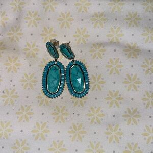 Kendra Scott turquoise and gold earrings